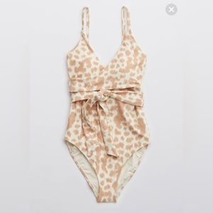 Arie wrap animal print one piece bathing suit- Never Worn